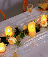 Table Runners for Table Scaping & Decor Sheer Silver, 10 FT Long- Set of 2