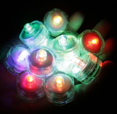 10 Multi Color Change Led SUBMERSIBLE Wedding Waterproof Floral Decor Tea Light