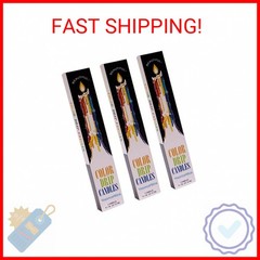 Color Drip Candles, 3-Pack (6 candles total), Unscented