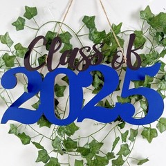 Class of 2025 Wooden Sign – Blue Graduation Decorations & Photo Booth Prop fo…