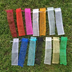 50PCS Organza Wedding Fan Bag Drawstring Candy Organizer Party Favor Gift Bag.