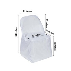 10 White Polyester FOLDING CHAIR COVERS Wedding Banquet Reception Decorations
