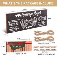Wedding Gifts,Bachelorette & Bridal 15.7 x 5.9 x 1 inches, Brown, White