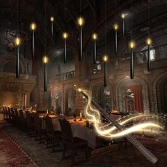Flameless Floating Candles with Wand，12 Pcs Magic LED Hanging Black-12pcs