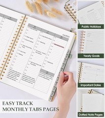 Academic Planner 2025-2026, Weekly and Monthly Calendar Planner from July Green