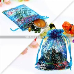 50/100Pcs Sheer Coralline Organza Gift Bags Jewelry Pouches Party Wedding Favor