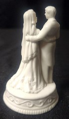 Vintage Ceramic Wedding Cake Topper Figurine (Bride & Groom) by Russ