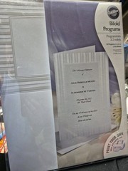 Wilton Bi-fold Programs~50 sheets~»White Simple Yet Elegant»~unused