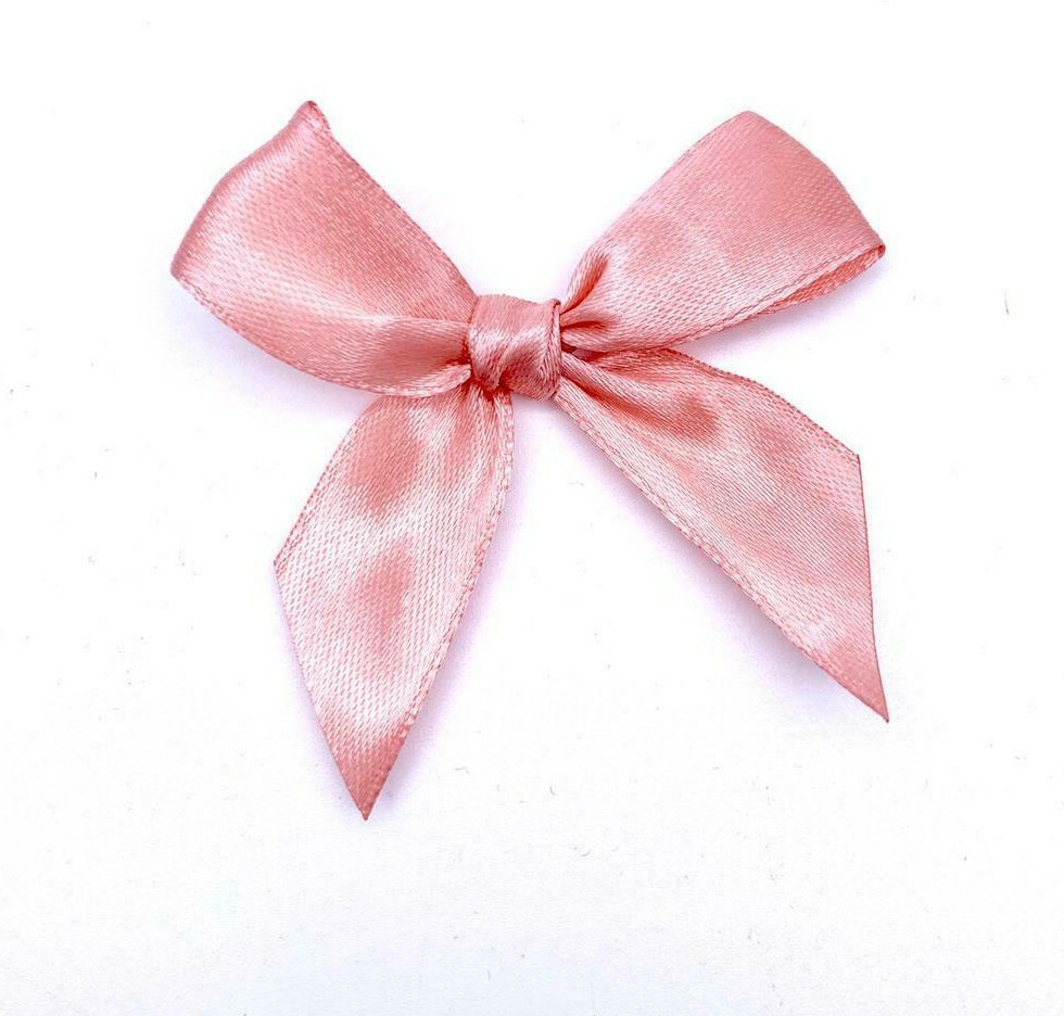 ROSE GOLD 6cm Pre Tied Satin Bows 20mm Wide Ribbon 10, 25, 50, 100, 200, 500PACK
