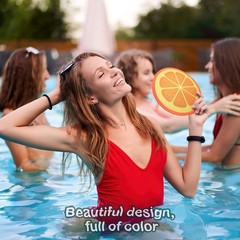 Quacc 3 PCS Round Foldable Hand Fans, Fruit Style Handheld Folding Fan…