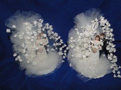New Wilton Vintage «Sophistication» Cake Top, Porcelain Couple, white/black coat