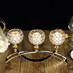 16″ wide Candelabra Beaded Globes Candle Holders Centerpiece Wedding Decorations