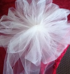 12 White Tulle Pew Bows Plain Wedding Chair Gazebo Party Rush Avail