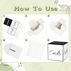 White and Black Card Box for Parties, Weddings, Birthdays, Bridal Baby Showe…