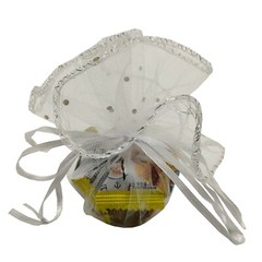 100pcs Sheer Organza Favor Bags Round Drawstring Organza Pouches -10.2″ Diameter