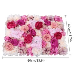6Pcs Artificial Flower Wall Panel Wedding Backdrop Event Party Flower Wall Panel