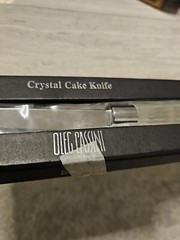 Oleg Cassini Crystal Cake Knife Cutter Slicer wedding special occasion.