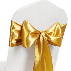 Chair Sashes Pack Sashes for Chairs Covers for Christmas Wedding Party 50 Gold