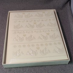 Vintage 1983 Hallmark Wedding Photo Album Embossed Doves, NIB Cream Colored