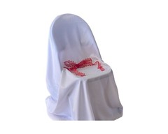 Universal Chair Covers White Polyester Self Tie Wedding Party Chair Decoration