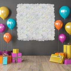 6Pcs Artificial Flower Wall Panels Floral Silk Rose Wall Wedding Backdrop Decor~