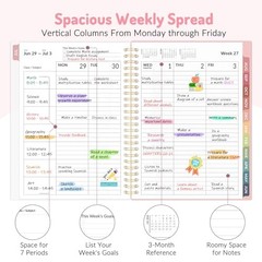 Teacher Planner 2026-2027, Academic Planner 2026-2027, Jul 6.3″ x 8.5″ Pink