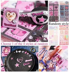 6 Kpop Photocard Holder Keychain Toploaders,6 Wrapped Gift Sets，50 Hologr