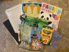 15 x Kid’s Wedding Favor Activity Bags Gold Crayola LED Sunglasses Coloring Fun!