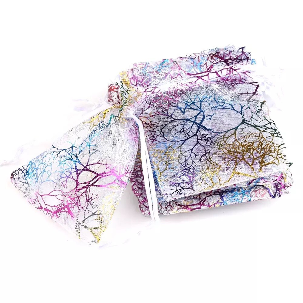 Colorful Organza Bag Jewelry Packaging Drawstring Pouch Wedding Gift Favor Bags