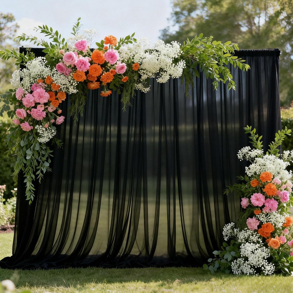 Tulle 10x10ft Backdrop Curtains for Parties,2 Panels 5x10ft Wrinkle Free Soft…