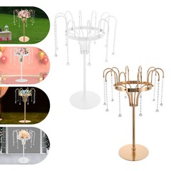 FLOWER STAND,WEDDING FLOWER STAND GOLD LIVING ROOM, BEDROOM, OFFICE GLASS, IRON