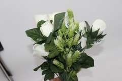 Bridal Wedding Bouquet Blush Ivory Rose White 15″ Romantic White Sweet Pink