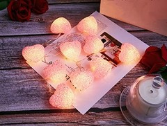 Large Heart String Lights for Valentines Day, Home Decorations Lights with