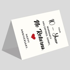 Funny 10 Year Anniversary Card,10th Wedding Anniversary Card Gifts for Him He…
