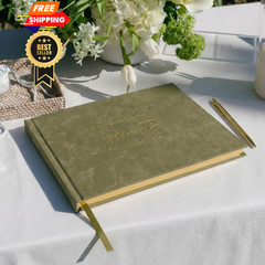 ZICOTO Beautiful Wedding Guest Book for Your Reception – Simply Sage