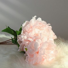 BLUSH 2 Bushes 17″ Silk ARTIFICIAL PEONY FLOWERS Bouquets Wedding Party Supplies