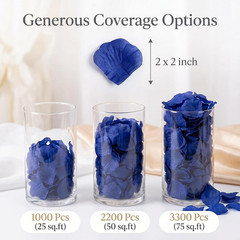 2200 PCS Royal Blue Artificial Rose Petals for Wedding | Royal blue fake rose pe