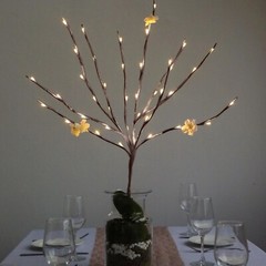 Brown 3 Warm White 31 in LED TREES Lighted Artificial Branches Party Decorations