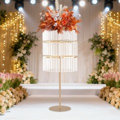 Metal Wedding Centerpieces Acrylic Flower Stand Wedding Road Lead Flower Rack