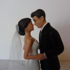 New Bride and Groom Wedding Cake Topper Figure Man Woman Couple Decoration Set
