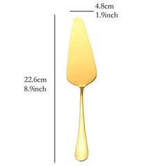 10 PCS Gold Cake Server Pie Holder Transfer Triangular Spade Serrated Edge