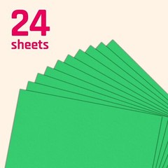 24 Pieces, 85 lb (230 gsm) – Green Cardstock, Thick Heavy 24
