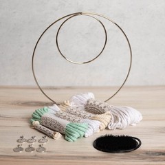 Craft County – Designer Macrame Rings – 10″ w/Bar – Metal Hoop