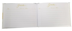 Shimmer Gold Bow Guest Book