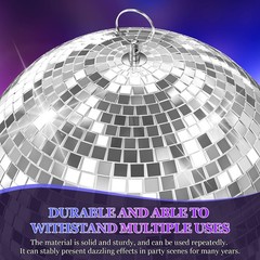 2/3 Pcs Mirror Glass Disco Ball Large Home Party Club DJ Dance Stage Lighting