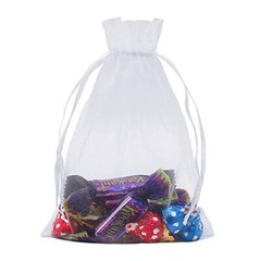 White Organza Gift Bags 5×7 inch 100pcs Mesh Jewelry Pouches Drawstring Bags …