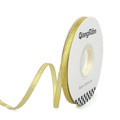 Brassy Glitter Ribbon 1/4Inch 50Yards Sparkly Sheer 1/4inchx50Yards Gold