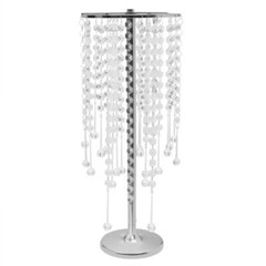 10pcs Crystal Flower Stand Silver Table Centerpieces for Wedding Party Decor