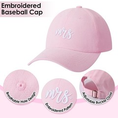 Eurzom 5 Pcs Mr and Mrs Gifts Embroidered Baseball Caps Mr and Mrs Crew Socks…
