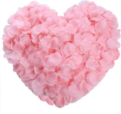 1500PCS Pink Rose Petals Silk Rose Petals for Romantic Night for Her Set Wedding